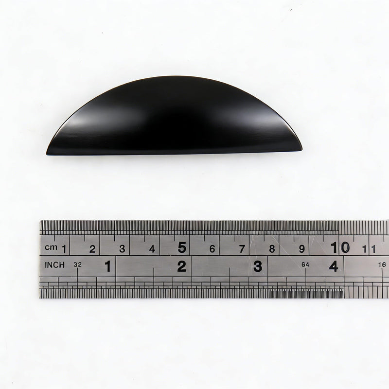 3.62 Inches Black Semicircle Cabinet Pulls 20Pcs, 1.26 Inches Centers | Surface-Mount, Finger Tap Pull, Made from Zinc Alloy, For Kitchen Cupboard, Drawer, Dresser, Wardrobe 3.64 Inches
