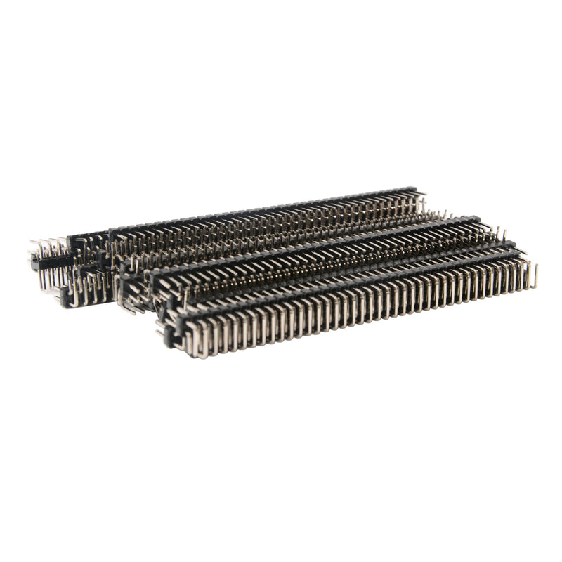 20Pcs 2.54mm 2 x 40-pin Breakaway Double Row Right Angle PCB Pin Headers Connector for Prototype Shield