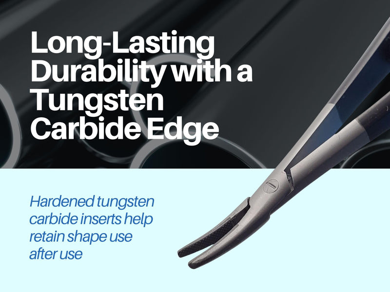 Castroviejo Micro Needle/Suture Holder Driver with Tungsten Carbide Inserts 5.5 Inches (Curved Tip) Curved Tip