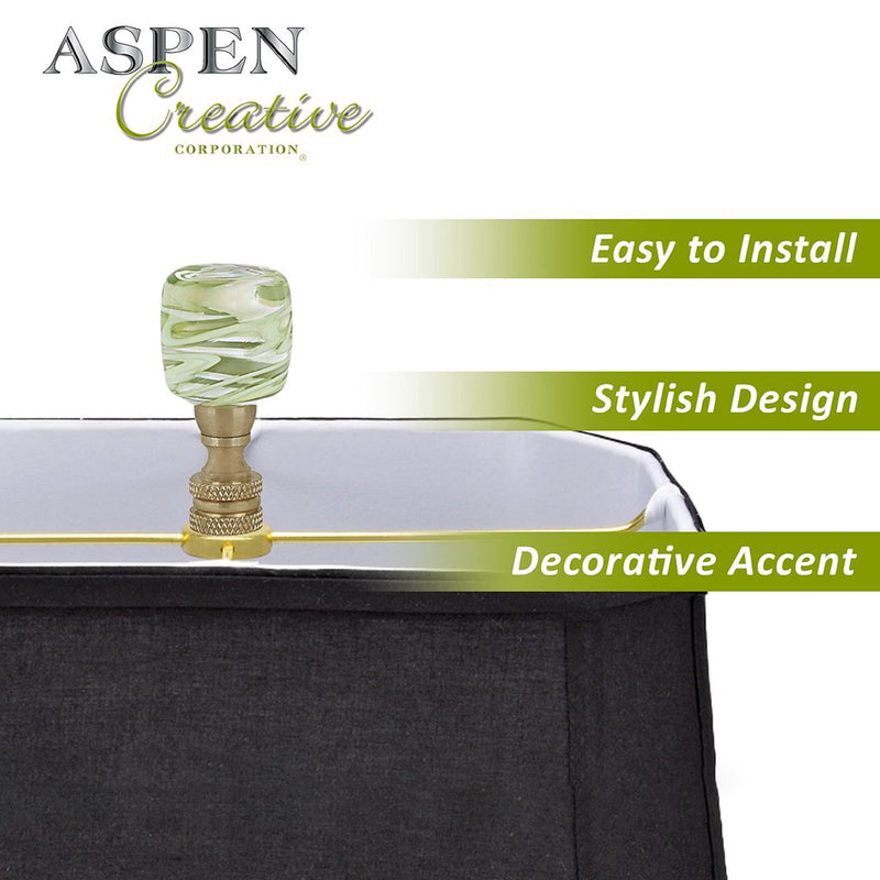 Aspen Creative 24019-42 Lamp Finial, 2 Pack, Antique Brass