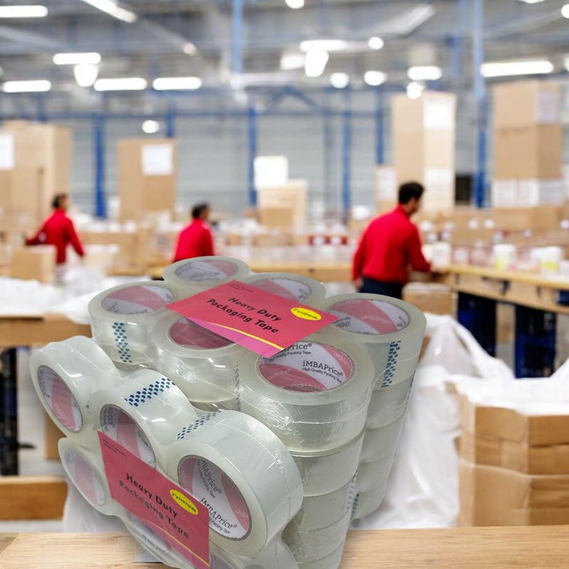 iMBAPrice Sealing Tape - 1 Box of Premium (36 Roll of 110 Yards) 36x330 Feet Long 2" Wide Ultra Clear Shipping Packaging Tape 36 Rolls / 2" Wide (Clear)