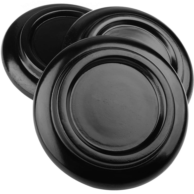 Eison Piano Caster for Grand Piano, Wood Piano Caster Cups Floor Protectors for Hardwood Floor,with Non-Slip & Anti-Noise Foam Piano Casters Pad, Set of 3,Black Black