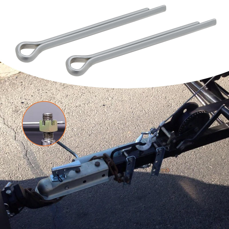 2 Sets Trailer Nut Kit 1 inch Carbon Steel Shaft Washers 2.3 inches Long Cotter Pins Compatible with 1" Shaft Spindle for Trailer RV Boat