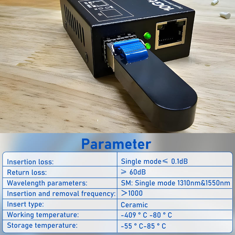 10 Pack Singlemode LC/UPC Fiber Optic Loopback Tester, Duplex LC Connector Test Plug, Single Mode 9/125 Test Plug for Testing Applications