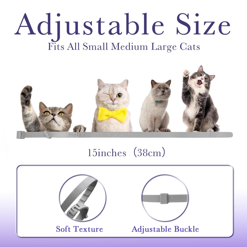 4 Pack Calming Collar for Cats - Adjustable Cat Calming Collar,Cat Calming Collar Anti Aggression for Cats,Cat Stress and Anxiety Relief for Small,Medium Large Cat