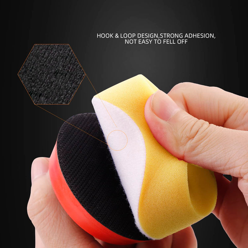 Polishing Pad, 50pcs 3 inch(80 mm) Sponge Buffing Pads, Foam Polishing Pad Kit for Car Sanding, Polishing and Waxing 3 inch 50PCs