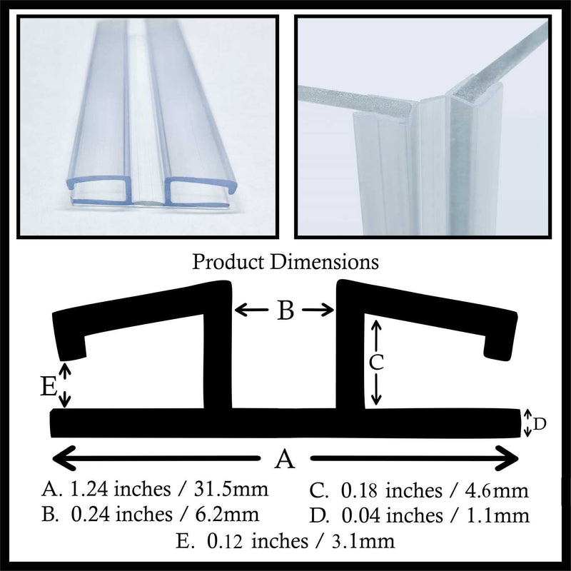 DistinctAndUnique New Clear PVC Piano Style Living Hinge for 3/16" (4.5mm) Material: No Screws or Glue - DIY for Plexiglass, Acrylic, Glass & More (24 inch, 3 Pack) 24 Inch