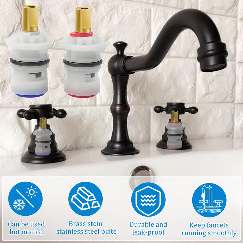 Faucet Cartridge Replacement, Ceramic Stem Disc Faucet Cartridges, Hot Plastic Ceramic Stem for Delta, Glacier Bay, Danze