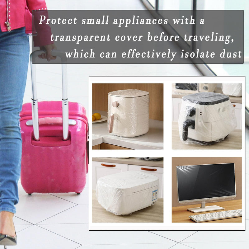 30 PCS Kitchen Small Appliance Dust Covers,Disposable Thickened Plastic Cover for Air Fryer,Blender,Coffee Maker,Pressure Cooker & Slow Cooker