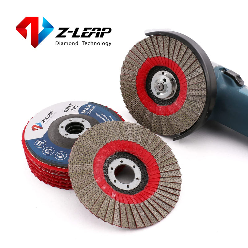 5Inch/125mm 400 Grit Flap Grinding Wheels Sanding Abrasive Disc Diamond Pad with 7/8" Arbor for Marble Metal Concret Grit 400#
