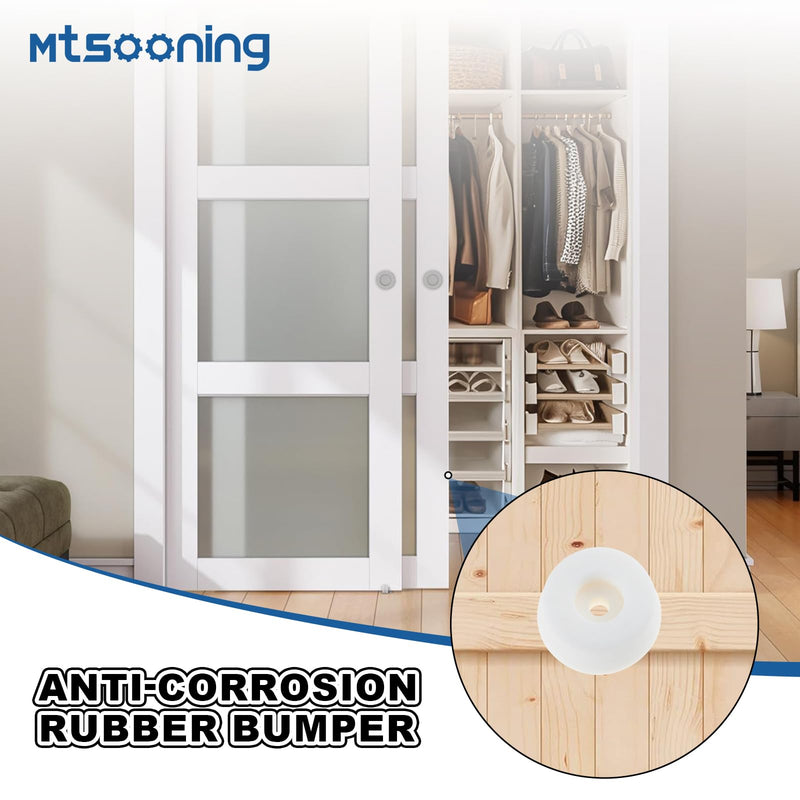 Mtsooning Pocket Door Top Hanger Rollers, 2 Pack Sliding Door Wheels Replacement for Johnson Part 1125 & 1500 Hardware Kit with Pocket Door Wrench and Screws, 200lbs Capacity