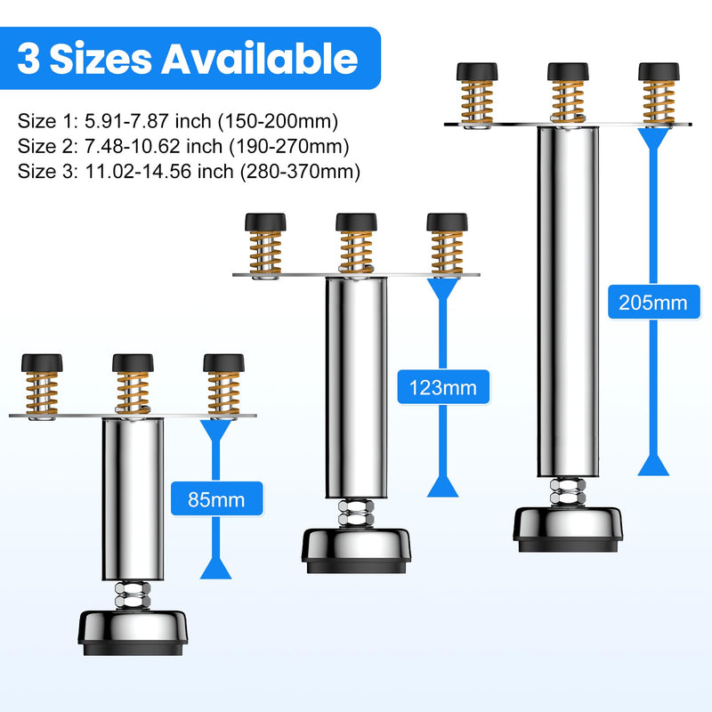 Garbage Disposal Support, Adjustable Spring Shock Absorber Bracket (7.48-10.62 inch (19-27cm)), Holds Up tp 440lbs, Stainless Steel Noise Reduction Installation Kit 7.48-10.62" (19-27cm)