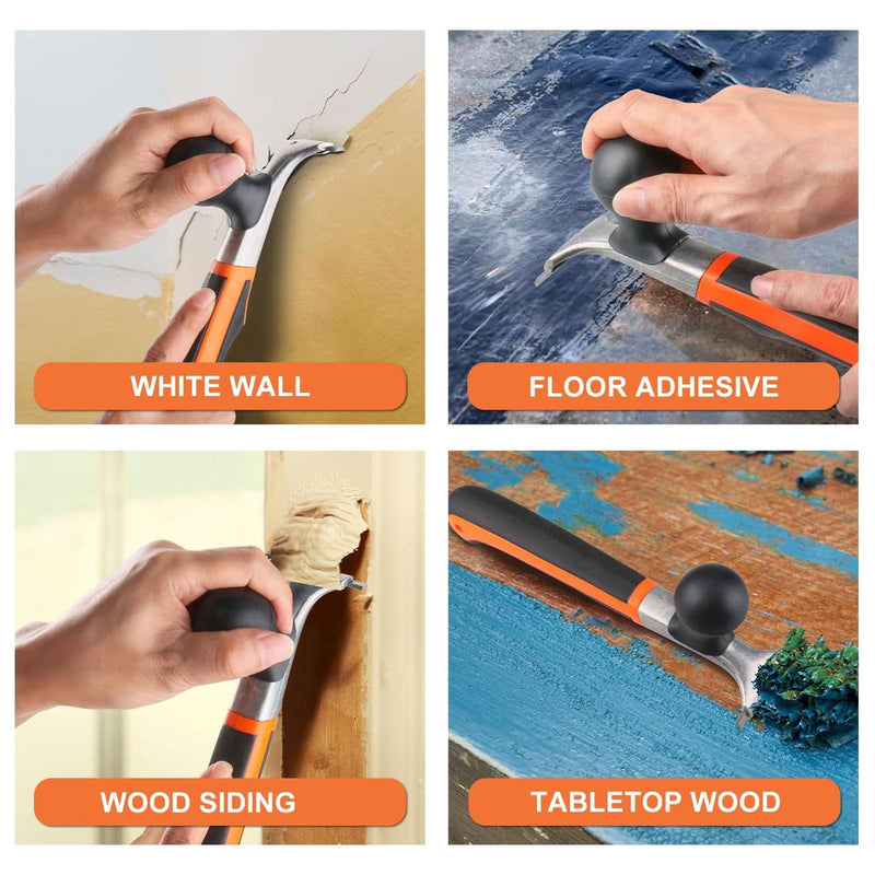 Premium Ergonomic Carbide Scraper, Scraper Tool for Removing Varnish Paint Glue Resin Dry Glaze Putty Scratch, Carbide Paint Scraper Anti Slip Paint Remover Premium