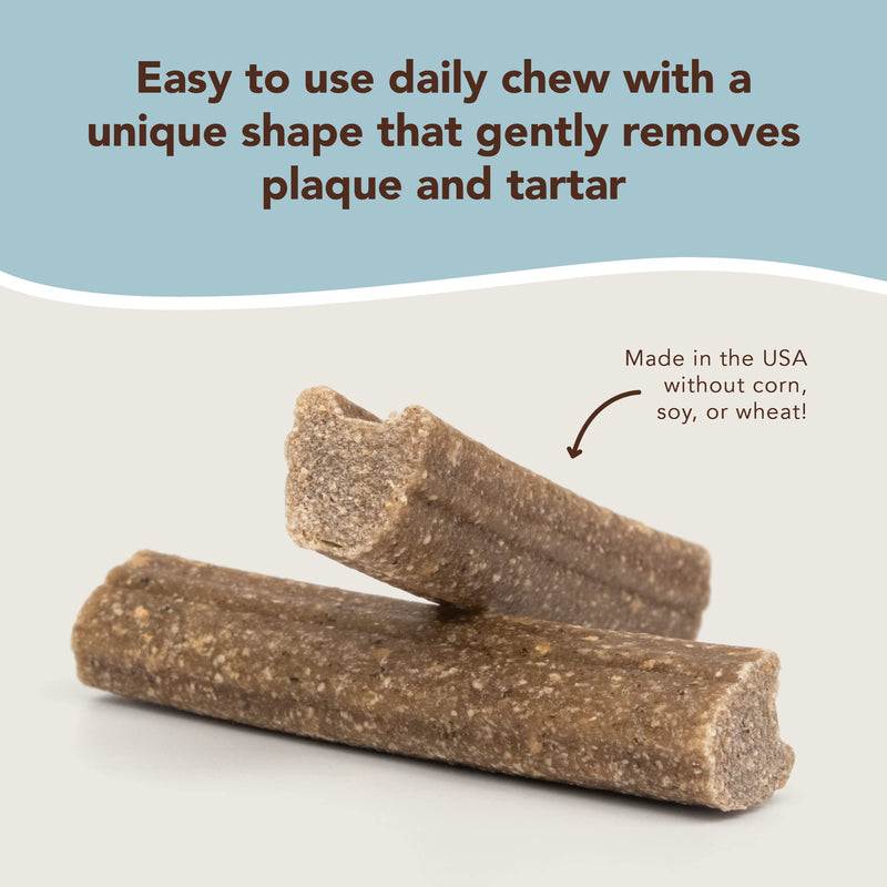 Natural Dog Company Premium Dog Dental Chews, Natural Dental Sticks to Clean Teeth and Freshen Breath, Helps Control Plaque and Tartar Treats for All Breeds and Sizes, Made in USA, 18 Count - PawsPlanet Australia