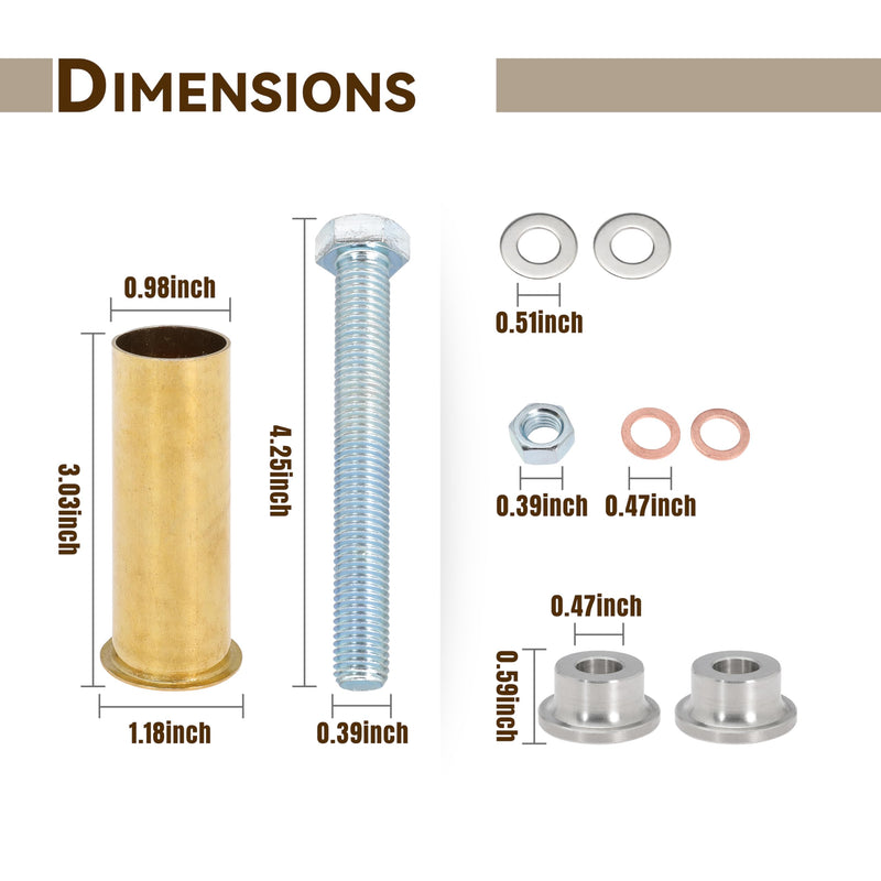 1 inch Drain Tube Flaring Tool, 1" Flanging Tool Kit for Boat Transom with 3 x 1 inches Brass Drain Tube