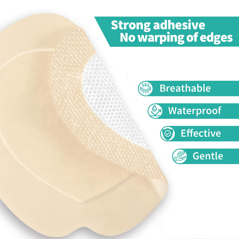 Sacrum Silicone Foam Dressing with Border - Sacral Wound Dressing Adhesive for Wound Care, Waterproof Absorbent Bandages for Sacral Ulcer, Pressure Ulcer, 7" x 7", 5 Pack, FSA HSA Eligible 7 x 7 Inch (5PCS)