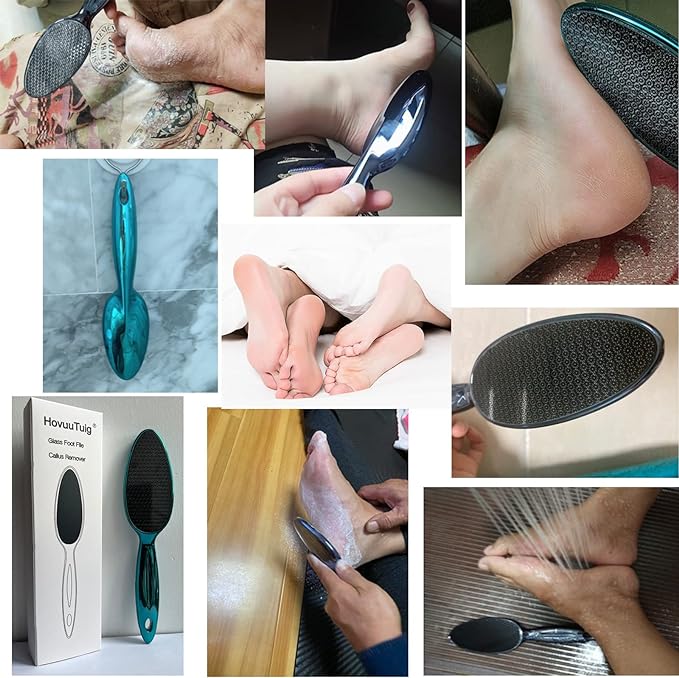 HovuuTuig Exfoliator Foot Fish Sharpener Heel Exfoliator Heel Skin Sole Exfoliator Fish Eye Core Removal Pumice Sole Exfoliator Foot Care Foot File Nano Glass For Dry and Dry Feet - Black - NewNest Australia