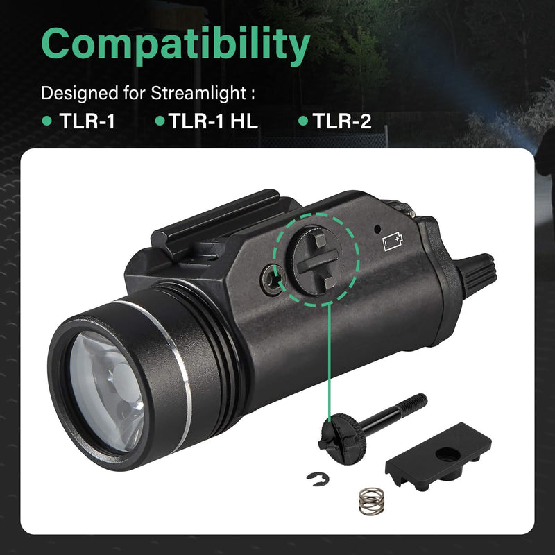 TLR Clamp Assembly for Streamlight TLR-1, TLR-2 Flashlight-69164 Earless Screw Kit for TLR1 HL