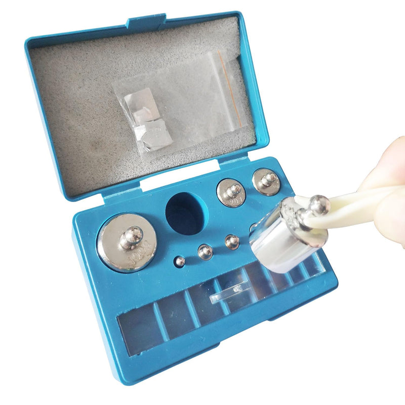 Calibration Weight 17PCs/Set,10mg to100g Totol:211g Weights Precision Balance Scale with Tweezers & Gloves for Digital Jewellery Scale Lab Educational Science 17 Pcs Kit(10mg-100g)