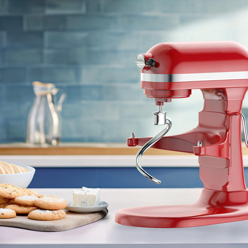 Stainless Steel Spiral Dough Hook for Kitchenaid 5Plus & 6QT Bowl-Lift Stand Mixers, Dough Hook for Kitchenaid Stand Mixer Dishwasher Safe, Efficient Kneading for Bread, Pizza, Pasta, Cookies 5Plus & 6QT Dough Hook
