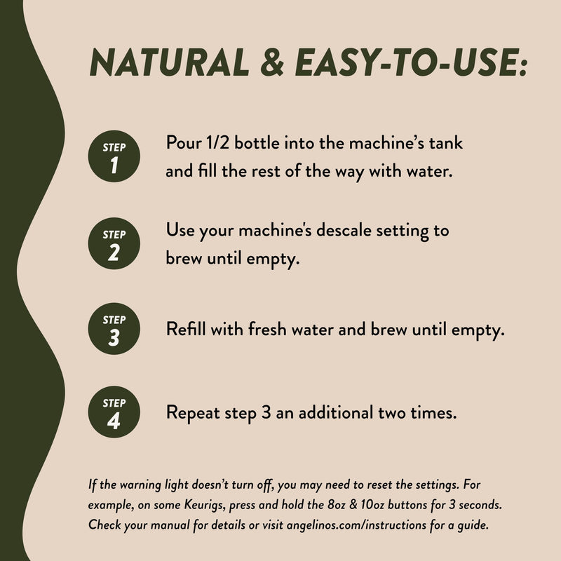Universal Descaling Solution for Keurig, Nespresso, Breville, DeLonghi & Ninja (2 Uses) – Professional Coffee Descaler & Cleaner – Removes Limescale to Restore Flow & Temp – Odorless & Residue-Free