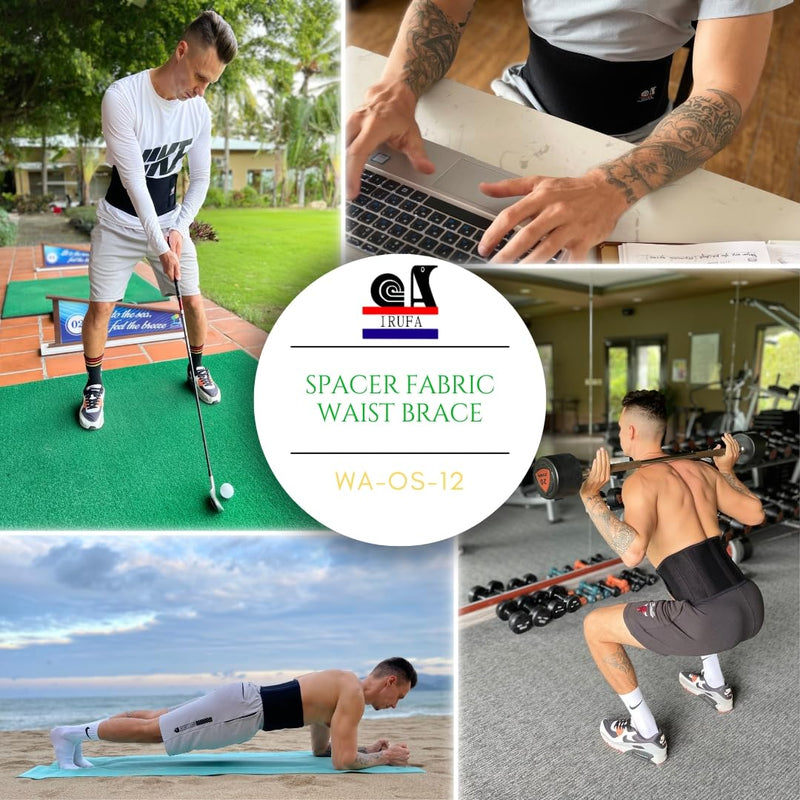 IRUFA, WA-OS-12, 3D Breathable Medical Grade Compression Spacer Fabric Back Brace w/4 Stays, Relief from Herniated Disc, Sciatica, Osteoporosis, back pain injury for Men and Women XXL - NewNest Australia