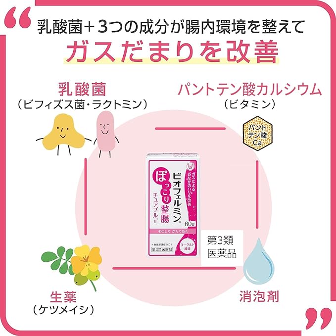 Biofermin Pokkori Intestine Chewable A 60 tablets - NewNest Australia