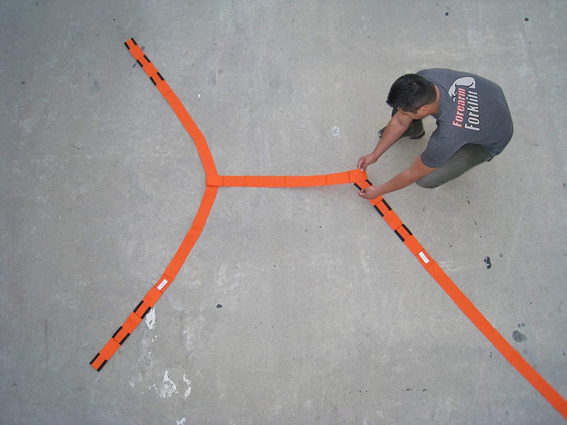 Forearm Forklift, 3.5 foot long EXTENSION THAT WORKS WITH MOVING STRAPS, which are ASIN B008ASBLJI, Extension helps move XL furniture and XL appliances, rated for up to 800 lb, sets up quickly, orange