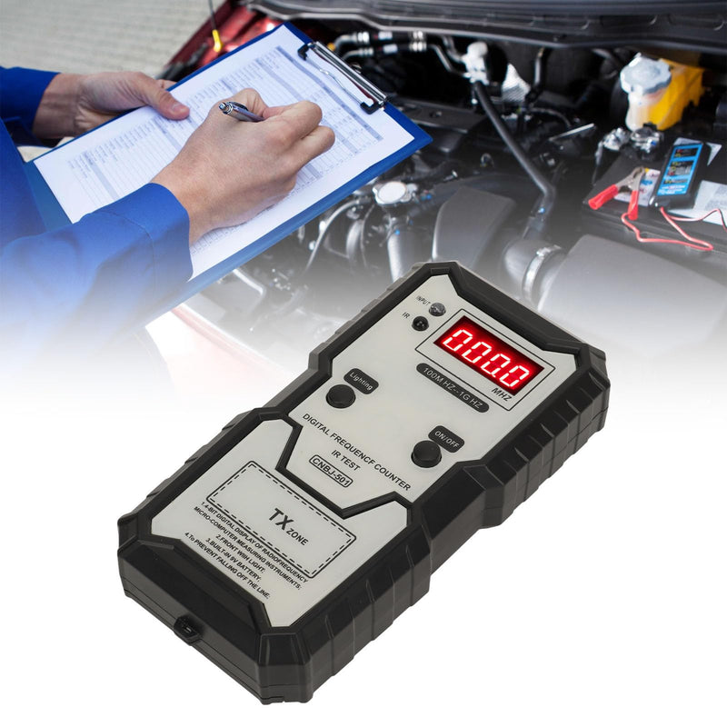 Remote Key Frequency Tester, 100MHZ to 1GHZ Infrared Remote Control Frequency Tester, Portable Key Fob Tester Digital Frequency Meter Counter for Access Control