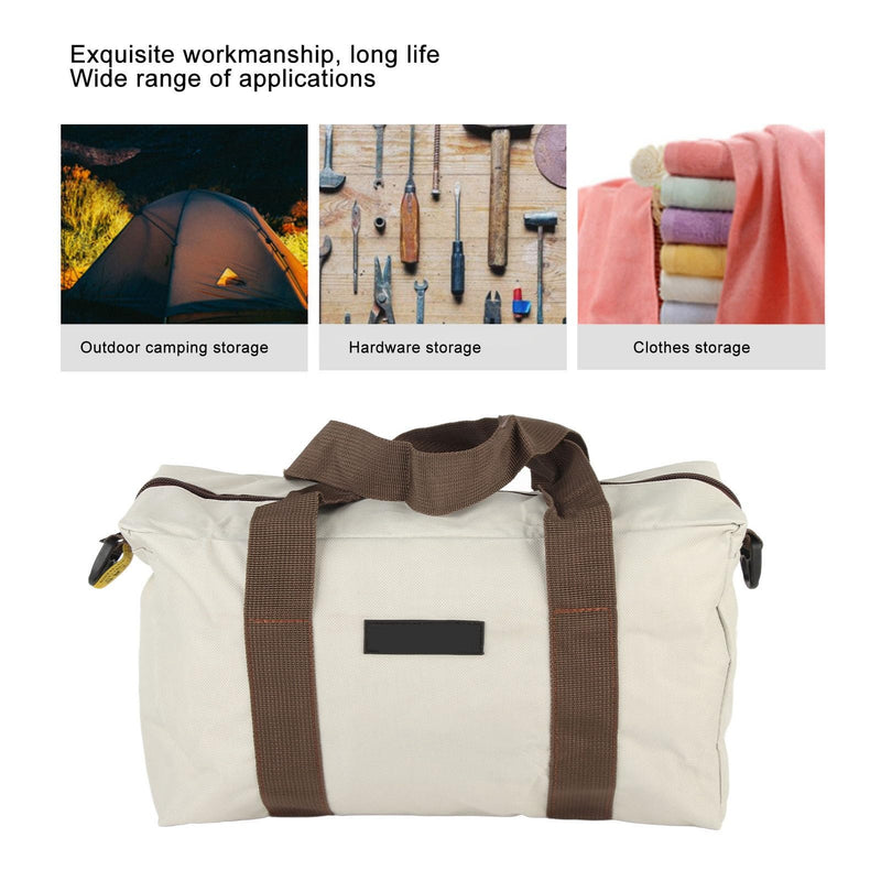 Garosa Wide Mouth Tool Bag Waterproof Wrench Bag Cable Bag Machine Storage Bag Canvas Case Handbag Gray for Electricians Plumbers Mechanics Handymen (20in) 20in