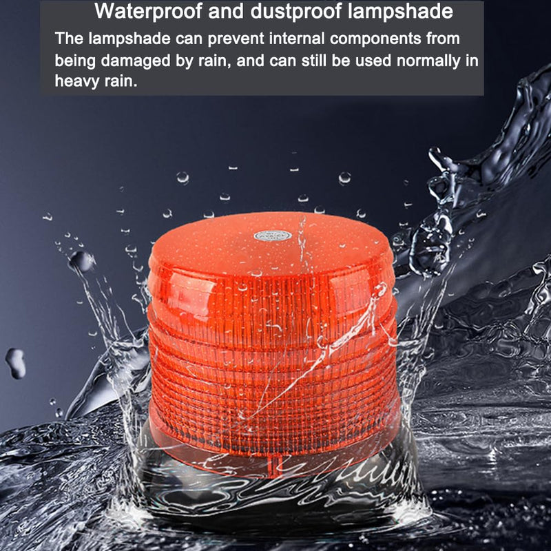 Aolyty Solar Strobe Warning Light with Strong Magnetic Base LED Warning Lamp Super Bright Solar Safety Flashing Light Waterproof for Construction, Traffic, Factory, Crane Tower, Dock (Red&Blue) Red&Blue