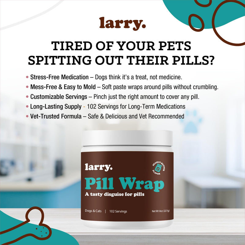 Peanut Butter Pill Wrap for Dogs - Pet Pill Paste - Hide Dog Medication Pockets - Dog Treats for Medicine Hide Pill - 102 Servings - 8 oz - Made in USA Peanut Butter