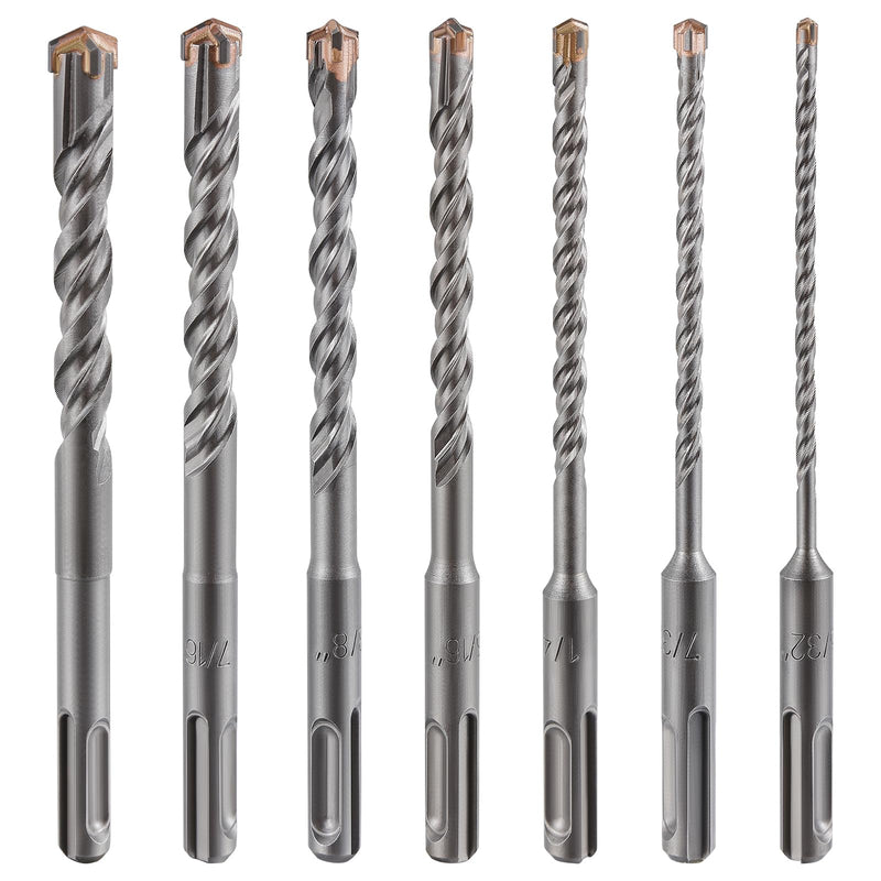 Concrete Drill Bit lengthening 1pcs 3/4" X 12"-10" Cross-Type Double Thread Carbide Material Suitable for Concrete, Brick, Cement Walls, Stone, Extra Long Hammer Drill Bits for Concrete 3/4" 12"
