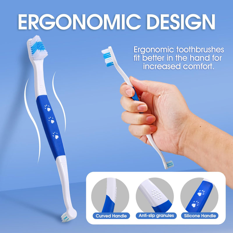 6% nHA Pet Dual-Enzymatic Toothpaste + Dog Toothbrush – Newly Upgraded Dual-Head Design