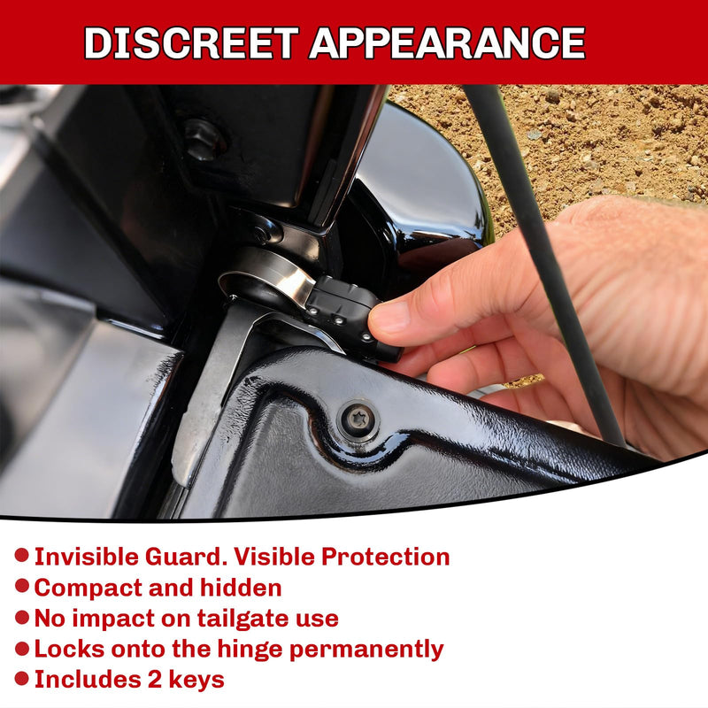 Universal Tailgate Lock for Trucks, Tailgate Anti-Theft Lock Fit for Toyota Tacoma, Quick Install with Keys, Tailgate Security Accessory
