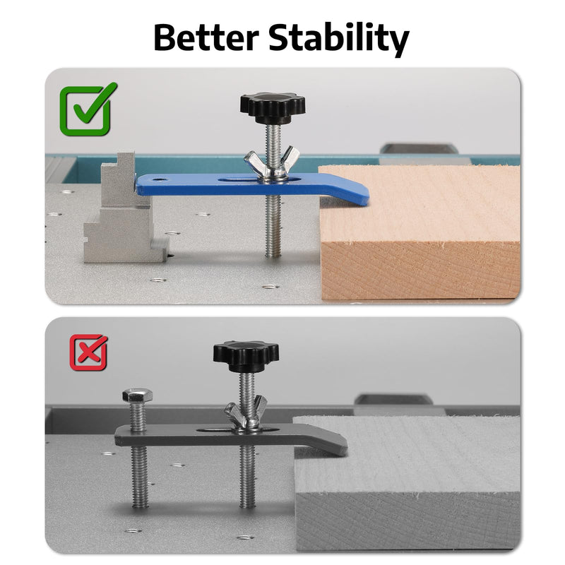 Genmitsu 2pcs Clamp Blocks, 8 Adjustment, Workholding Spacer for Vise & Hold Down Clamps, Expand Clamping Range for CNC Router Machine
