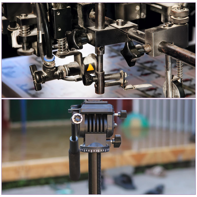 uxcell 5Pcs Tee Wing Knobs Thumb Screws, M5 x 45mm Clamping Screw Knob Male Thread Carbon Steel T Shaped Thumb Screws Handle 36mm Dia. for Hand Tightening Knob Replacement, Black