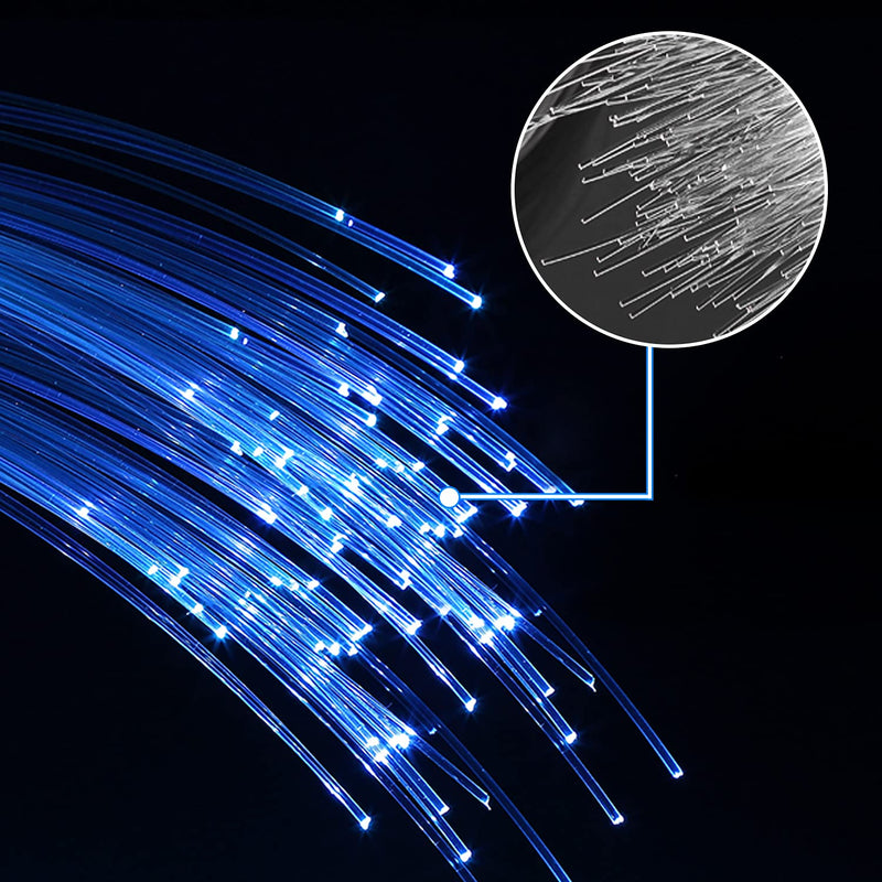AMKI Plastic 0.08in/2mm Diameter 164ft(50Meter) PMMA Fiber Optic Roll End Glow Cable for All Kind Led Star Ceiling Light Kit