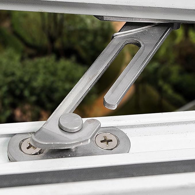 RUIRUIY Casement Limiter, Window Limiter Stainless Steel Casement Stopper Sliding Window Child Safety Lock Catch Fitting for Left and Right Window - NewNest Australia