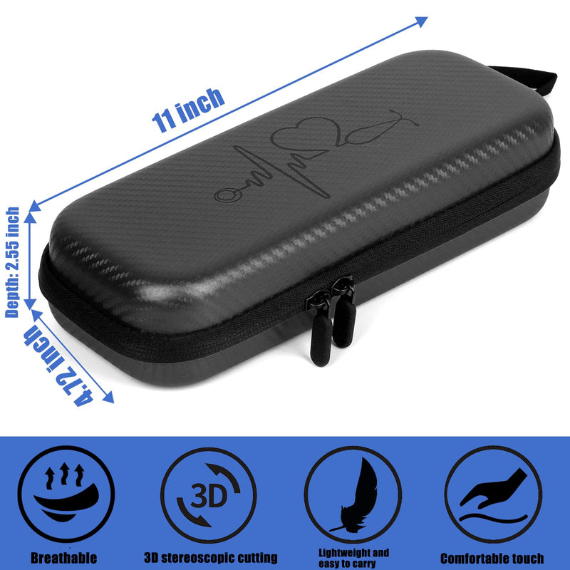 Stethoscope Case for 3M Littmann Classic III,Stethoscope Carrying Case for Nurse Gift,Lightweight Stethoscope Travel Holder for Lightweight II S.E (Black) EVA-Black(only case)
