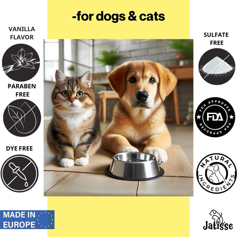 Cat Dry Shampoo Powder with Lavender and Rosemary and Enzymatic Pet Toothpaste | Cat Tooth Brushing Kit | Cat & Dog Dental Care