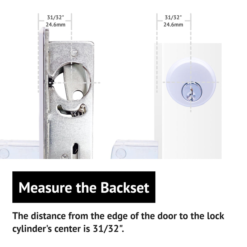 elox Swinging Narrow Stile Aluminum Door Mortise Deadbolt Lock, Swinging Deadbolt, Double Keyed Zinc Cylinder & 4 Keys, 31/32" Backset, in Aluminum Finish