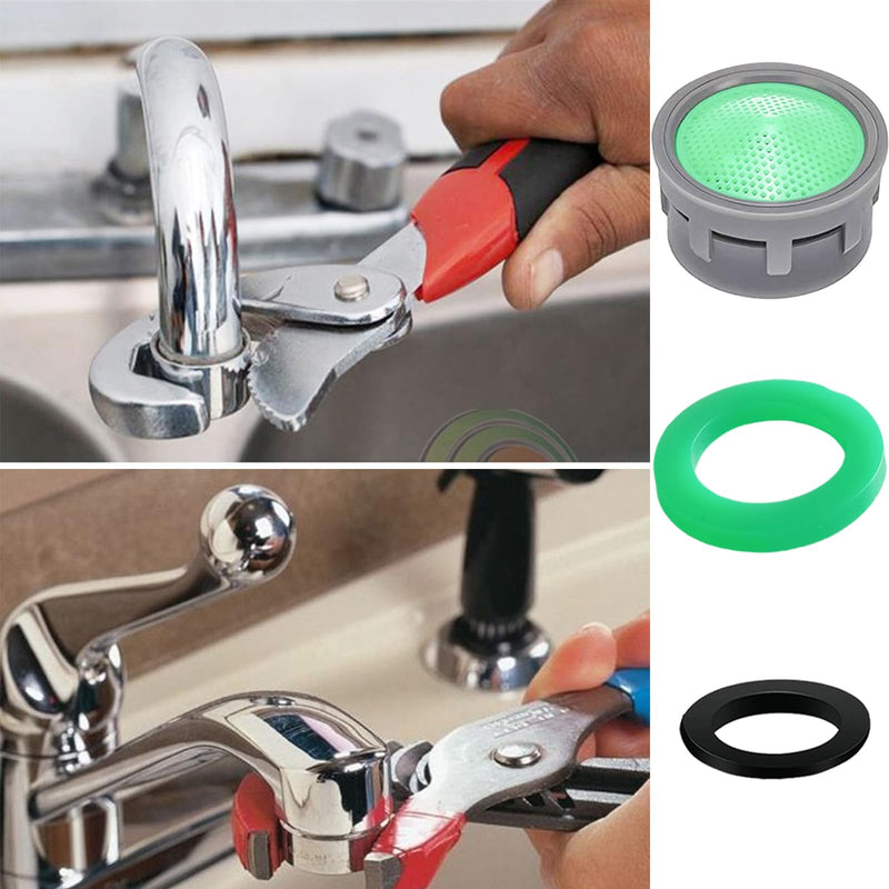 Faucet Aerator, 1.5 GPM Flow Restrictor Plug-In Faucet Aerator Replacement Parts for Bathroom or Kitchen (Green 20 Pieces) Green
