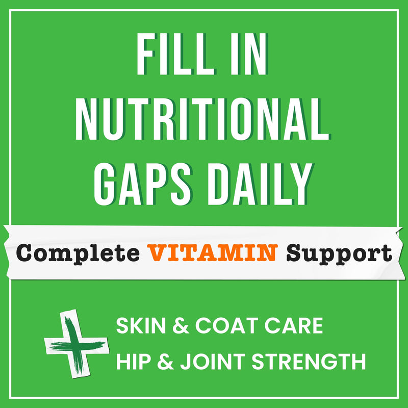 Dog Multivitamin Chewable Supplement - Vitamins + Glucosamine, Omega, Probiotics - Hip & Joint Support, Skin & Coat, Gut Health - Adult & Senior Treats Chicken 120 Ct - PawsPlanet Australia