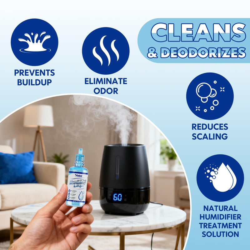 Humidifier Cleaner Drops, 5 Pack, for All Makes & Models, 500+ Day Supply
