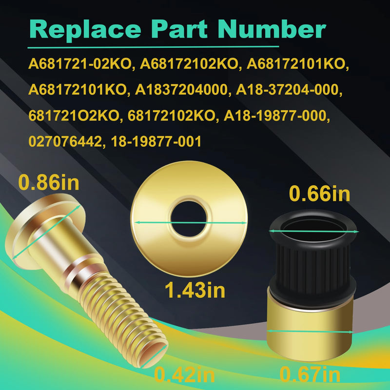 2 PCS Door Latch Striker Bolt Kits，Door Striker Kits Compatible with Freightliner Century Columbia FLD All Years Replace# A1837204000 A18-19877-000