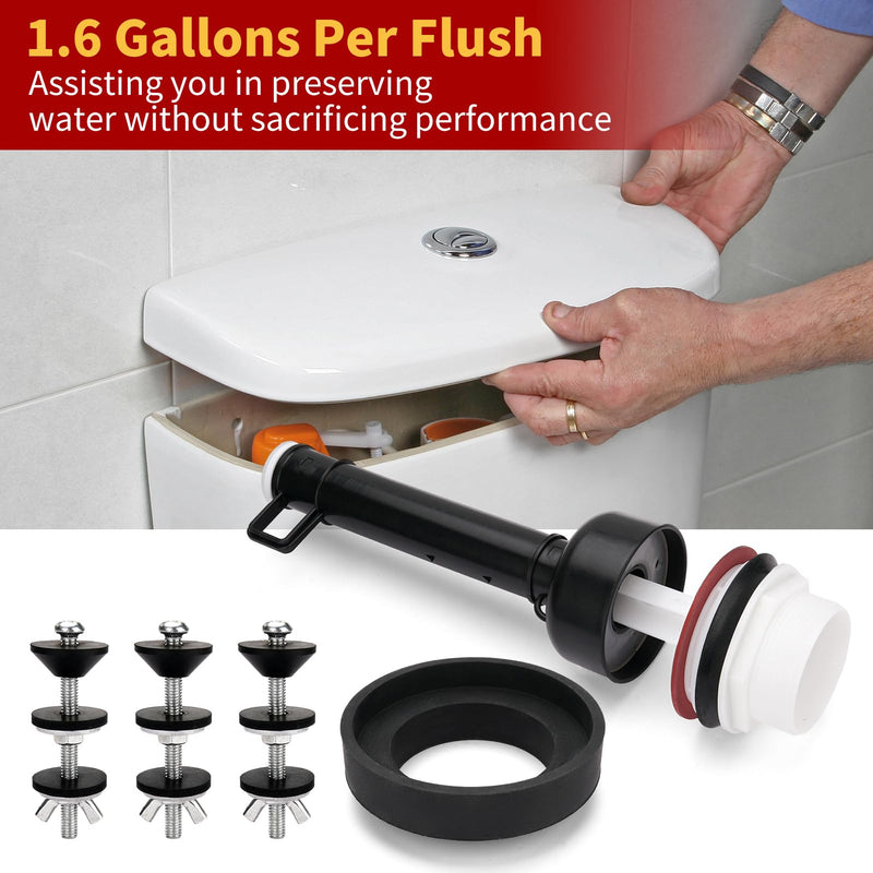 Toilet Flush Valve Replacement for Model # 211-11-1/2", Compatible with Mansfield 211,160 Series Toilet Tank for All Trip Levers, Comes with Toilet Tank to Bowl Gaskets with Brass Hardware Kits
