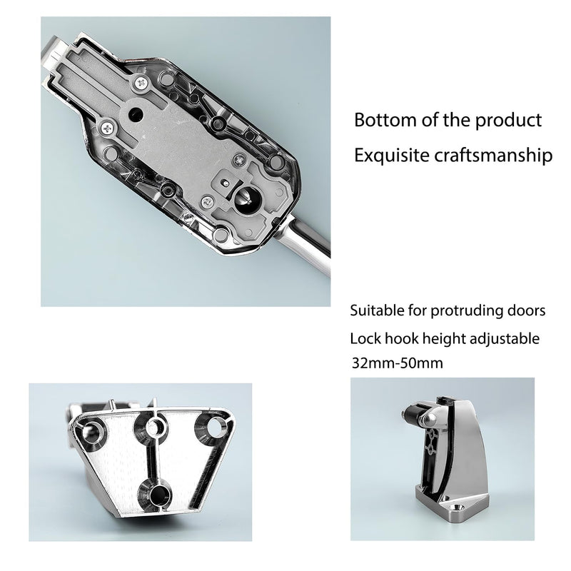 Freezer Door Handle 3.5 Inch Height, Secure Latching Mechanism - Ideal for Walk-in Coolers and Freezers - Includes Emergency Escape Rod and Mounting Hardware Silver 3.5inch