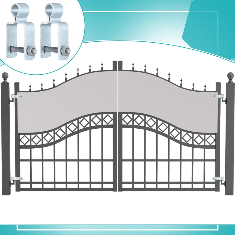 2 Pcs 1-1/2" x 1-1/2" Square Post Female Hinges 5/8'' Pintle Square Chain Link Fence Gate Post Galvanized Steel Hinge with Bolts and Nuts for Repairing and Replacing Fence Gate(Silver) Silver 1-1/2'' x 1-1/2''
