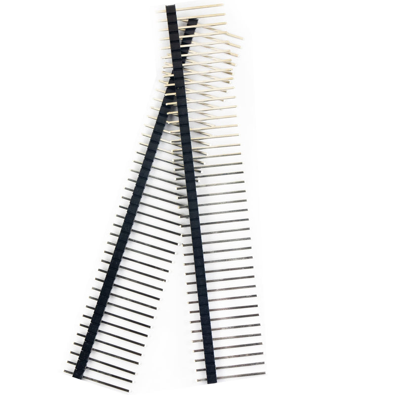 whiteeeen 10pcs Break-Away 0.1" 1 x 40 Male Pin Header 2.54mm Single Row Straight Pin Header PCB Pin Strip Connector (Pin Long 19mm)
